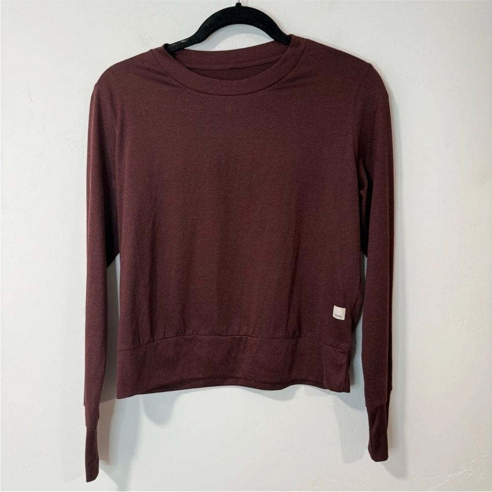 Vuori Long Sleeve Daydream Crew in Ruby Heather Size Small